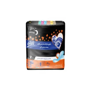 نوار بهداشتی خیلی نازک تافته ویژه شب بسته 7 عددی