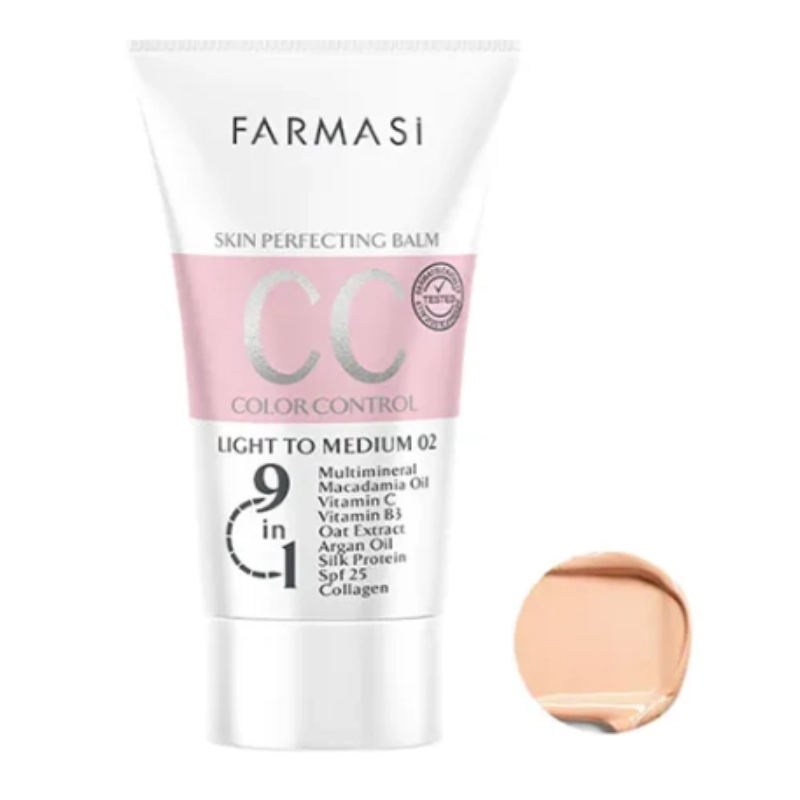 کرم cc فارماسی SPF25 کد 02 متوسط روشن