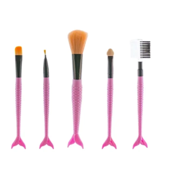 ست براش 5 عددی مدل پری دریایی با رنگ یاسی