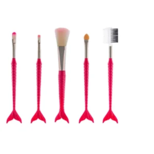 ست براش 5 عددی مدل پری دریایی با رنگ سرخابی