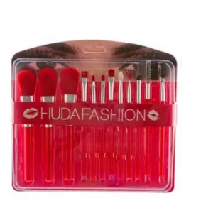 ست براش 12 عددی مدل Huda Fashion رنگ قرمز