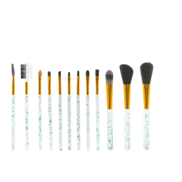 ست براش 12 عددی آکواریومی مدل Huda Beauty رنگ رندوم