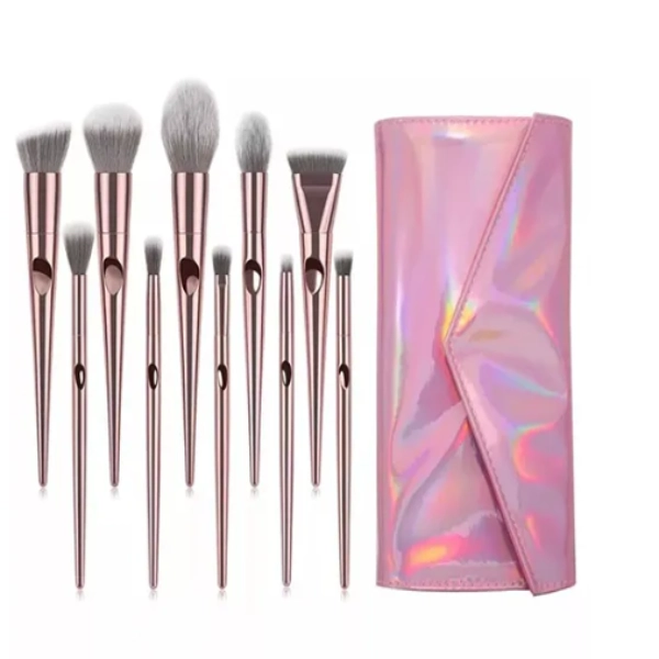 ست براش 10 تیکه همراه با کیف هلوگرامی