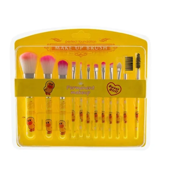 ست براش 12 عددی مدل Sweet Girls رنگ زرد