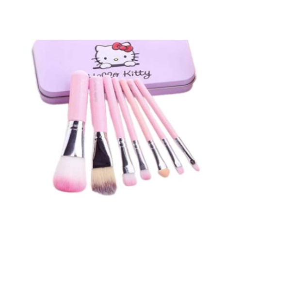 ست براش آرایشی 7 عددی هلو کیتی رنگ بنفش