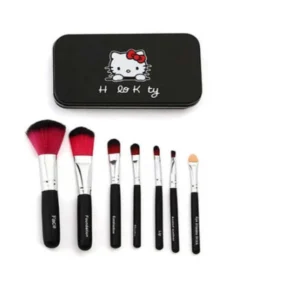 ست براش آرایشی 7 عددی هلو کیتی رنگ مشکی