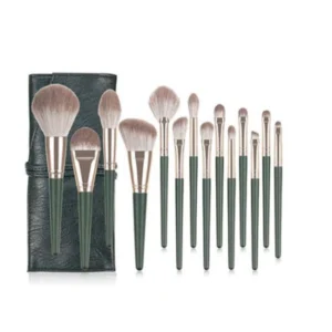 ست براش G1 مجموعه 14 عددی همراه کیف سبز