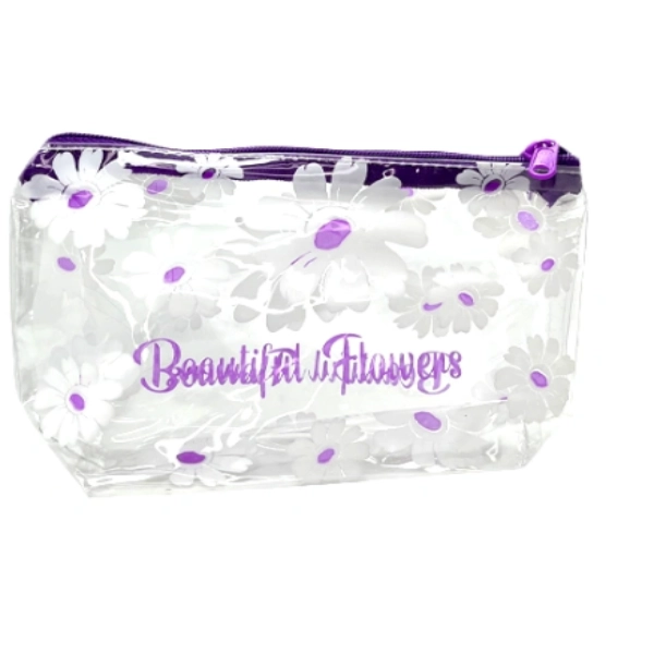 کیف آرایشی beautifull fowers رنگ بنفش