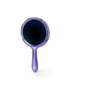 آینه آرایشی دسته دار رنگ بنفش