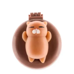 برس مو گرد فانتزی آینه دار طرح رندوم