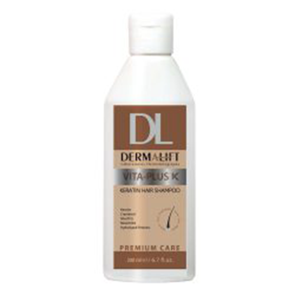 شامپو موهای کراتینه ویتا پلاس کی 200ml برند درمالیفت