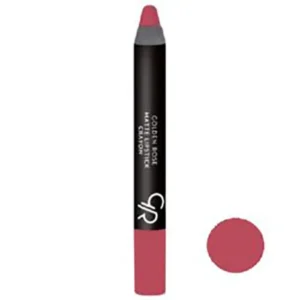 رژ لب مدادی مات کرایون سرخابی روشن گلدن رز