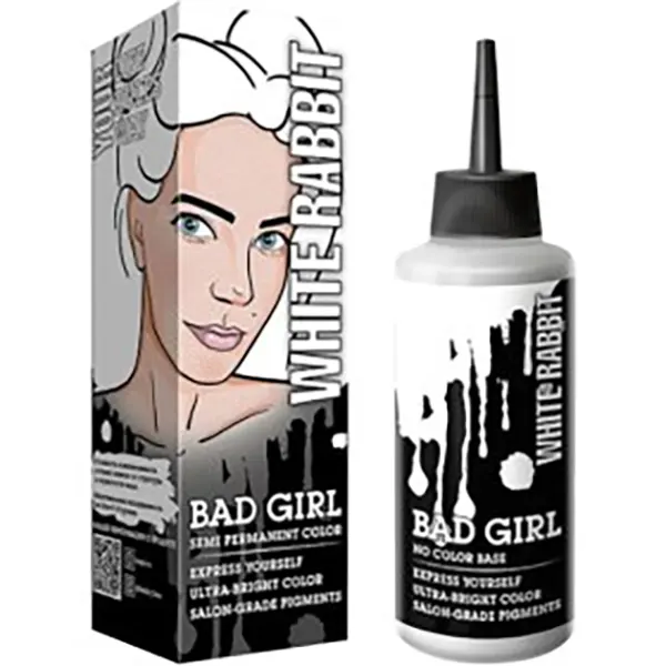 خرید رنگ مو فانتزی سفید BadGirl مدل White Rabbit
