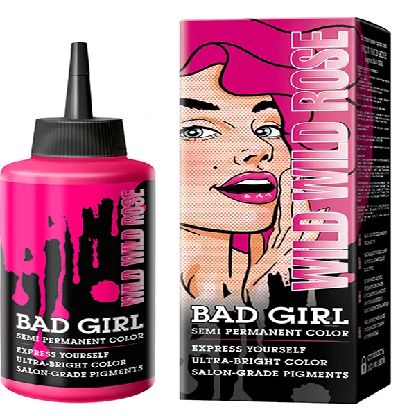 خرید رنگ مو فانتزی سرخابی BadGirl مدل Wild Wild Rose