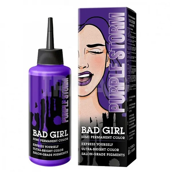 خرید رنگ مو فانتزی بنفش تیره BadGirl مدل Purple Storm